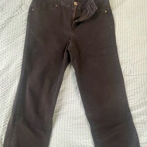1822 Denim Black Jeans with Silver Button